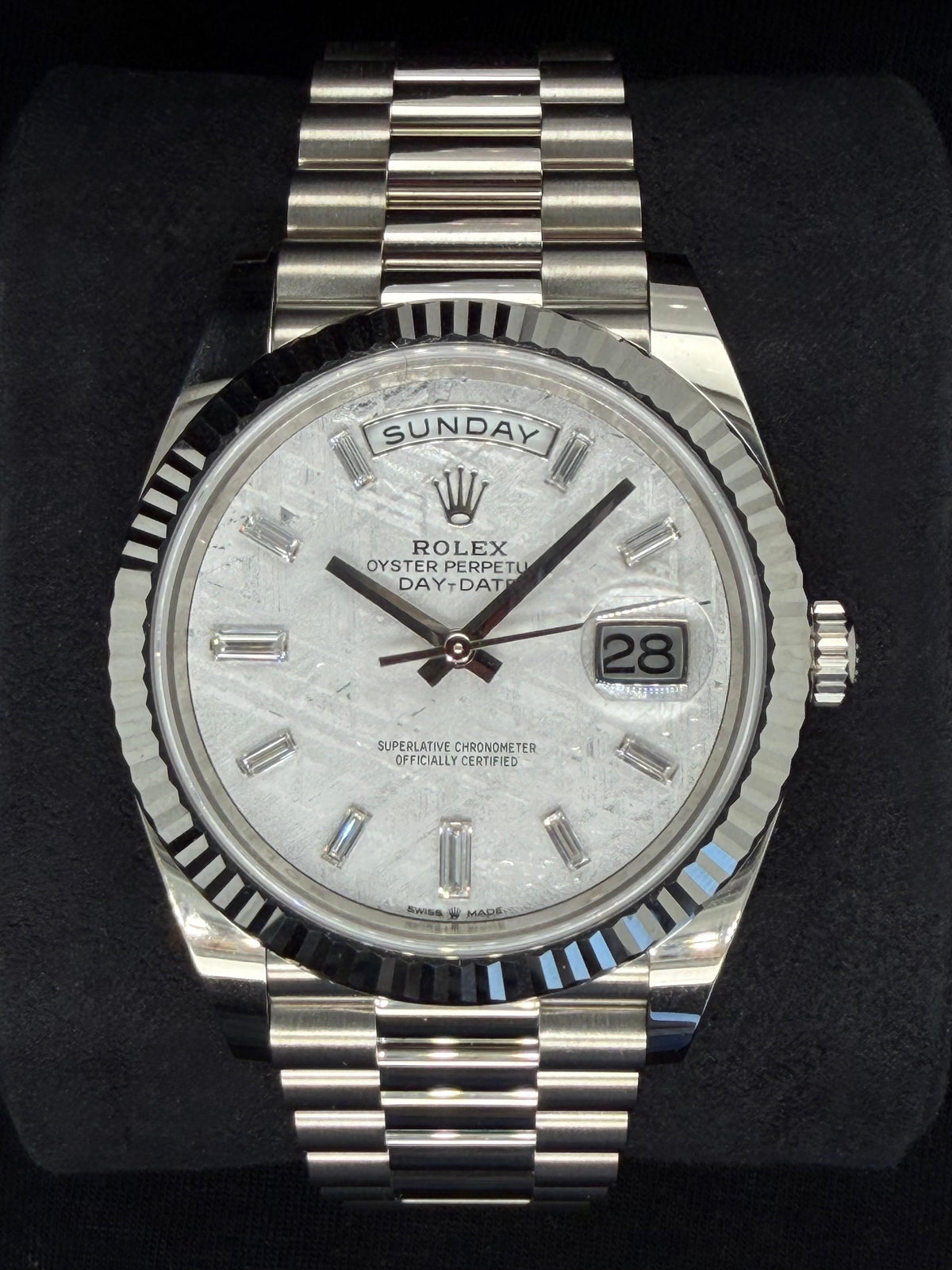 Rolex Day-Date 40 Meteorite Diamond Dial White Gold 228239 | 2022 | 40mm