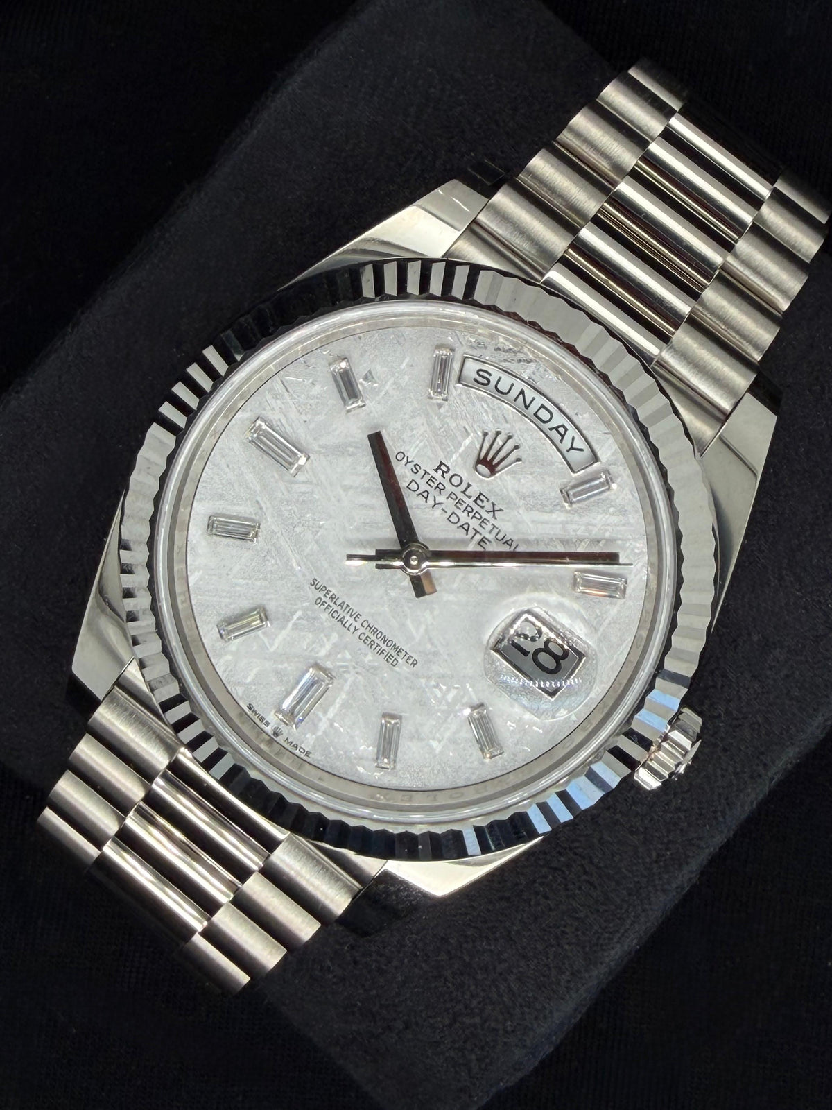 Rolex Day-Date 40 Meteorite Diamond Dial White Gold 228239 | 2022 | 40mm