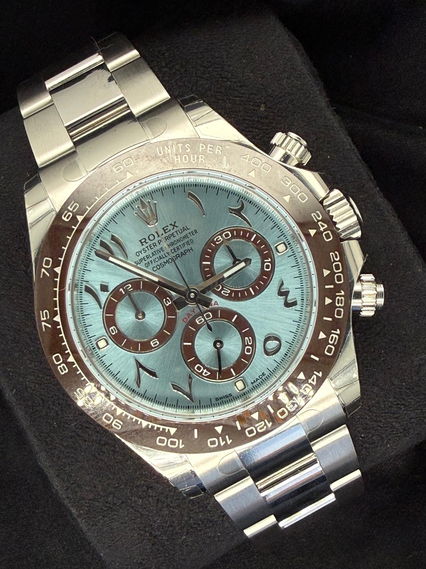 Rolex Daytona Platinum Ice Blue Dial with Arabic Numeral 'Platona' 116506-004 | 2022 | 40mm