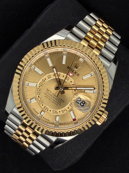 Rolex Sky-Dweller Two Tone Yellow Gold Champagne Dial 336933 | 2023 | 42mm