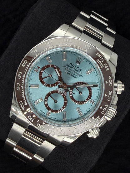 Rolex Daytona Platinum Ice Blue Baguette Diamond Dial 'Platona' 126506 | 2026 | 40mm