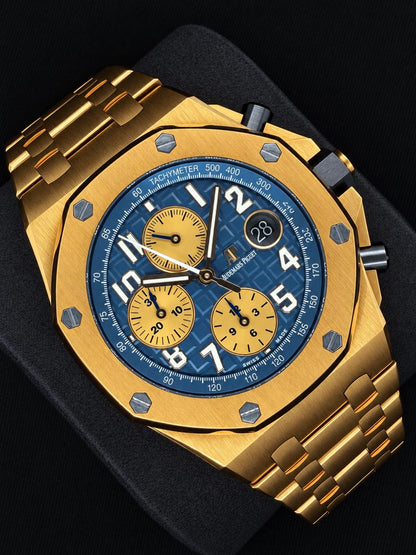 Audemars Piguet Royal Oak Offshore Chronograph "Brick" Yellow Gold with Blue Dial 26470BA.OO.1000BA.01 | 2019 | 42mm