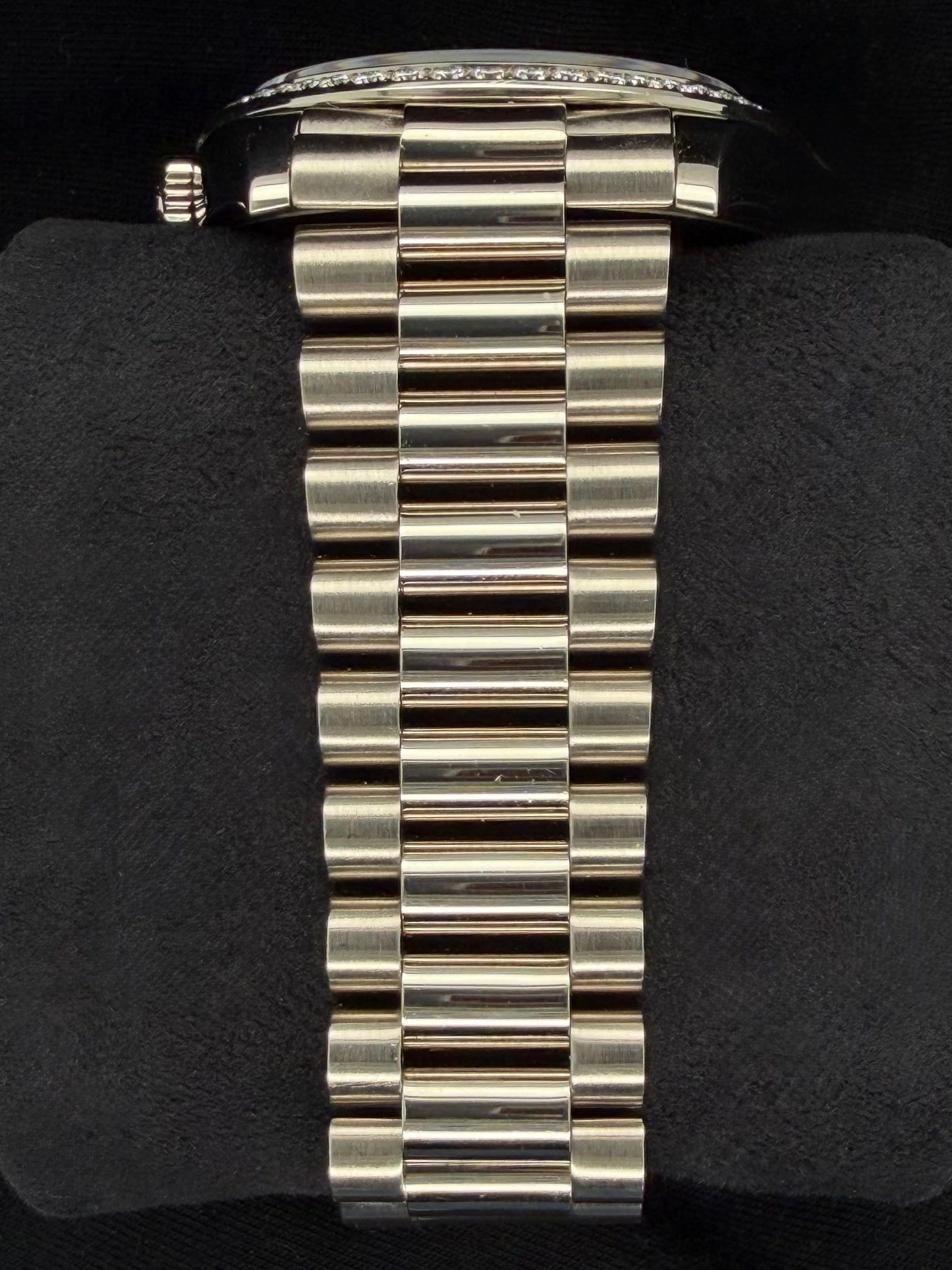 Rolex Day-Date 40 White Gold with Meteorite Diamond Dial and Factory-Set Diamond Bezel 228349RBR | 2021 | 40mm