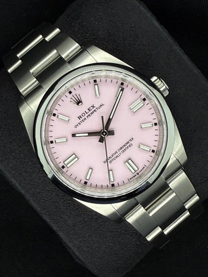 Rolex Oyster Perpetual 36 Candy Pink Dial 126000 left