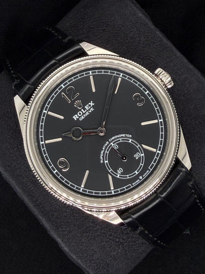 Rolex 1908 Black Dial White Gold Leather Q1 52509 | 2024 | 39mm