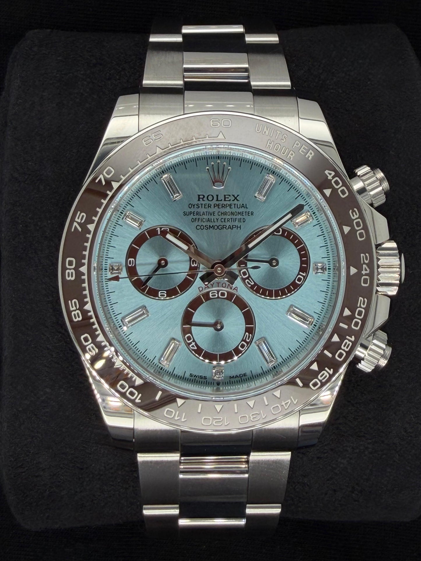 Rolex Daytona Platinum Ice Blue Baguette Diamond Dial 'Platona' 126506 | 2026 | 40mm