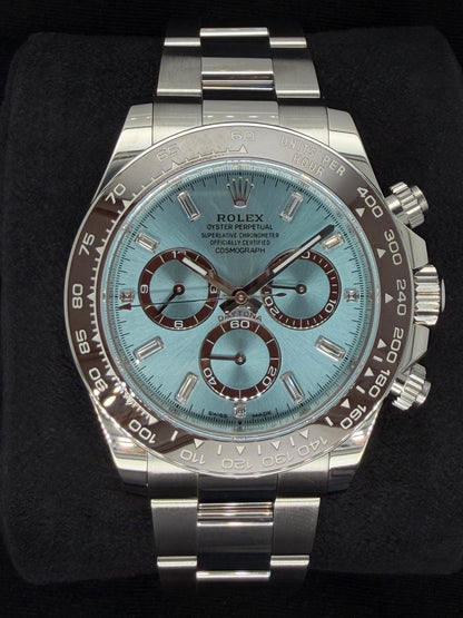 Rolex Daytona Platinum Ice Blue Baguette Diamond Dial 'Platona' 126506 | 2026 | 40mm
