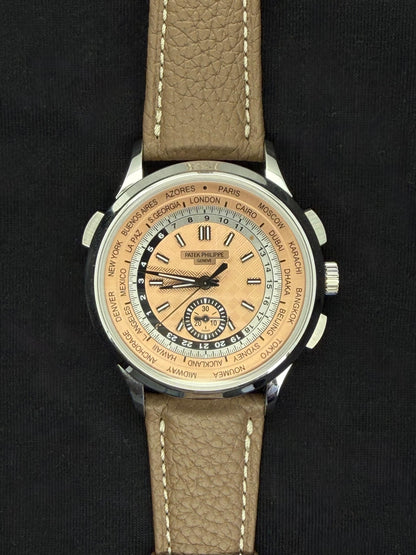 Patek Philippe Complications World Time Flyback Chronograph Salmon Dial Stainless Steel 5935A-001 | 2026 | 41mm
