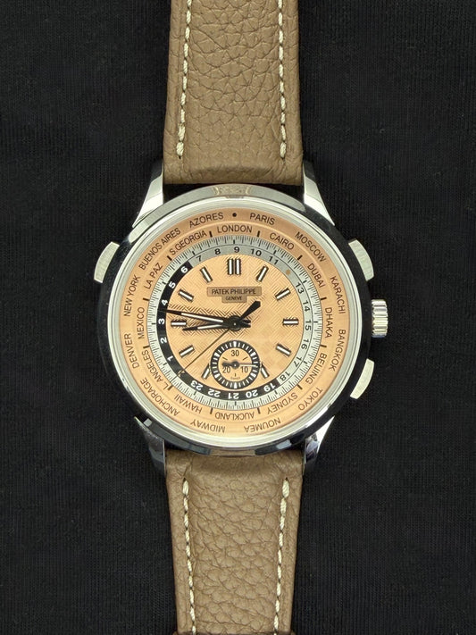 Patek Philippe Complications World Time Flyback Chronograph Salmon Dial Stainless Steel 5935A-001 | 2026 | 41mm