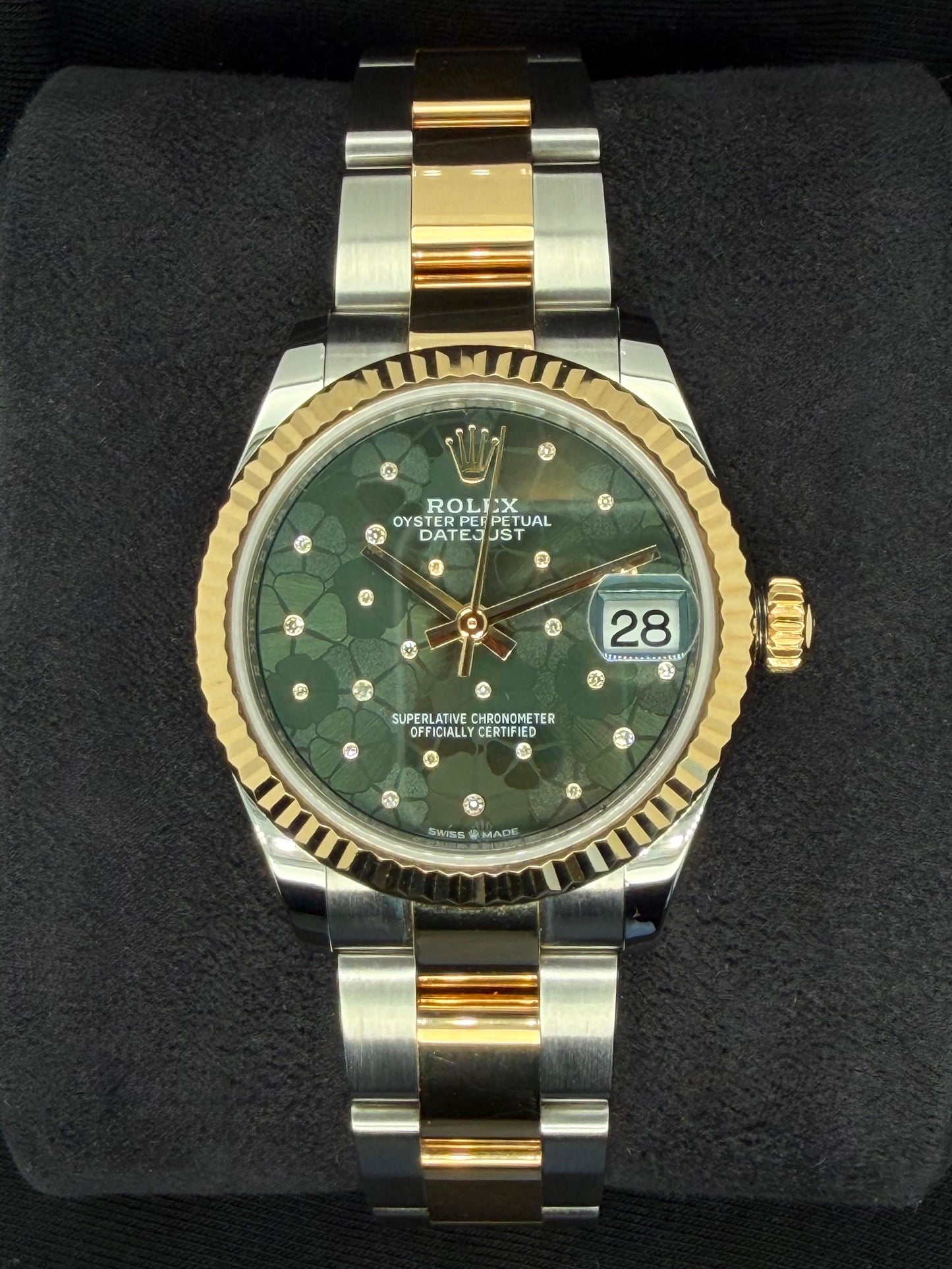 Rolex Datejust 31 Green Floral Motif Diamond Dial Two Tone 278273 | 2023 | 31mm