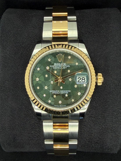 Rolex Datejust 31 Green Floral Motif Diamond Dial Two Tone 278273 | 2023 | 31mm