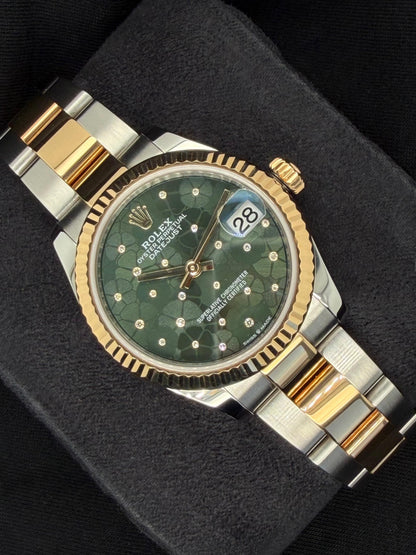 Rolex Datejust 31 Green Floral Motif Diamond Dial Two Tone 278273 | 2023 | 31mm