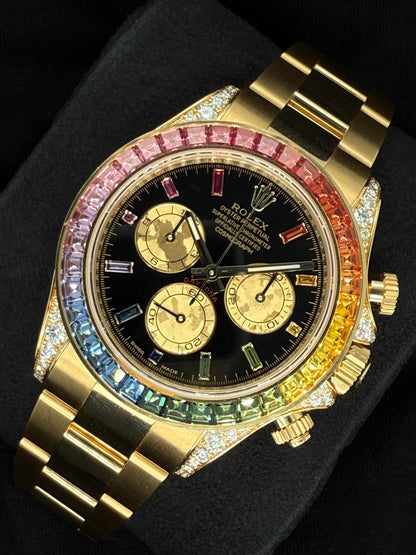 Rolex Daytona “Rainbow” Yellow Gold Black Dial 116598RBOW | 2024 | 40mm