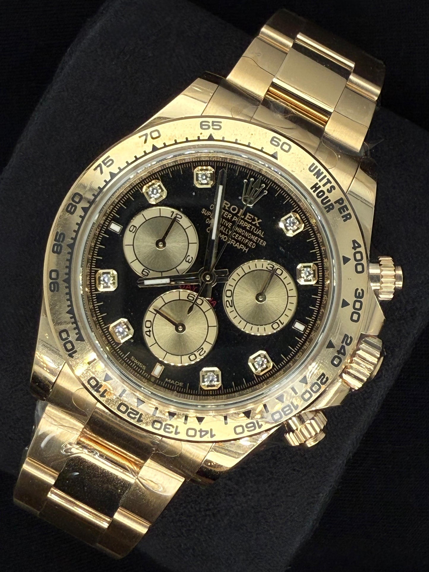 Rolex Cosmograph Daytona Yellow Gold Black Diamond Dial 126508 | 2025 | 40mm