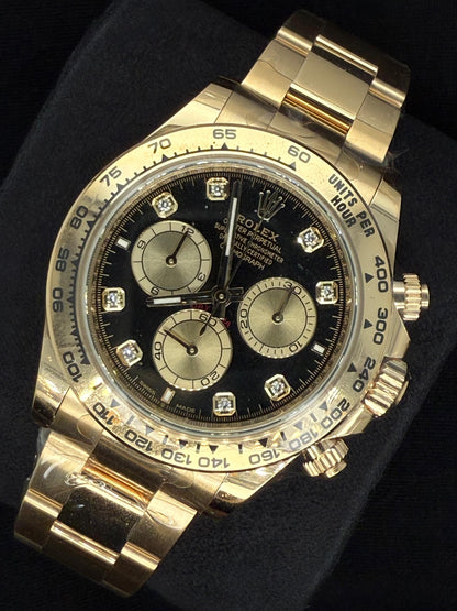 Rolex Cosmograph Daytona Yellow Gold Black Diamond Dial 126508 | 2025 | 40mm