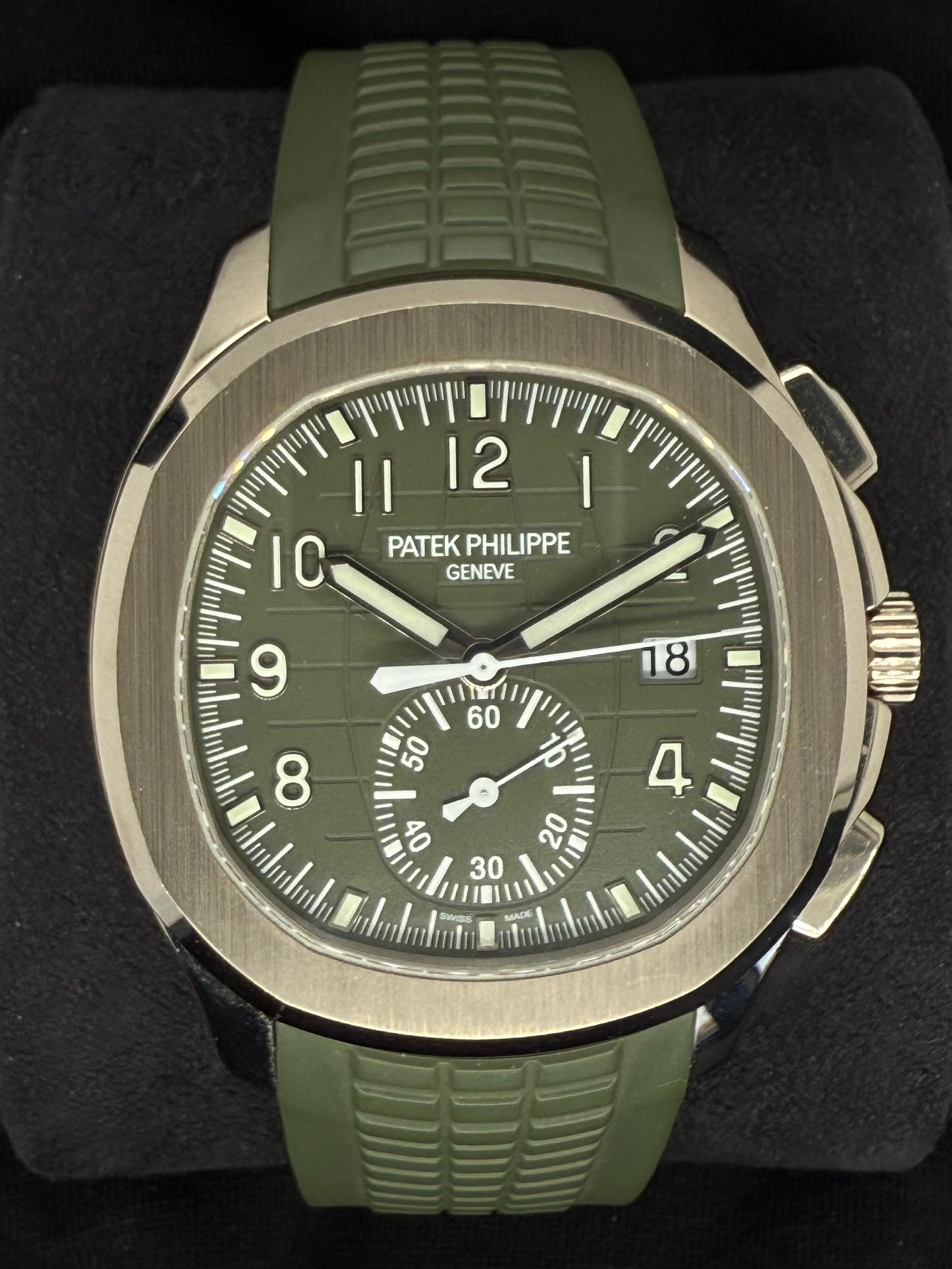 Patek Philippe Aquanaut Chronograph White Gold Green Dial 5968G-010