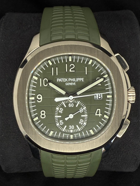 Patek Philippe Aquanaut Chronograph White Gold Green Dial 5968G-010