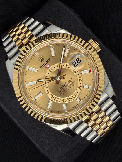 Rolex Sky-Dweller Two Tone Yellow Gold Champagne Dial 336933 | 2023 | 42mm