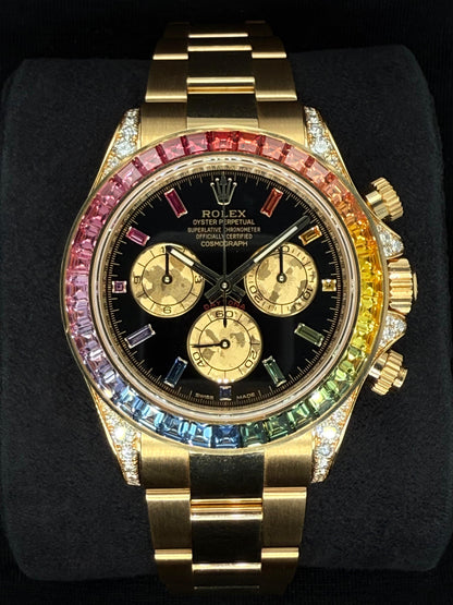 Rolex Daytona “Rainbow” Yellow Gold Black Dial 116598RBOW | 2024 | 40mm