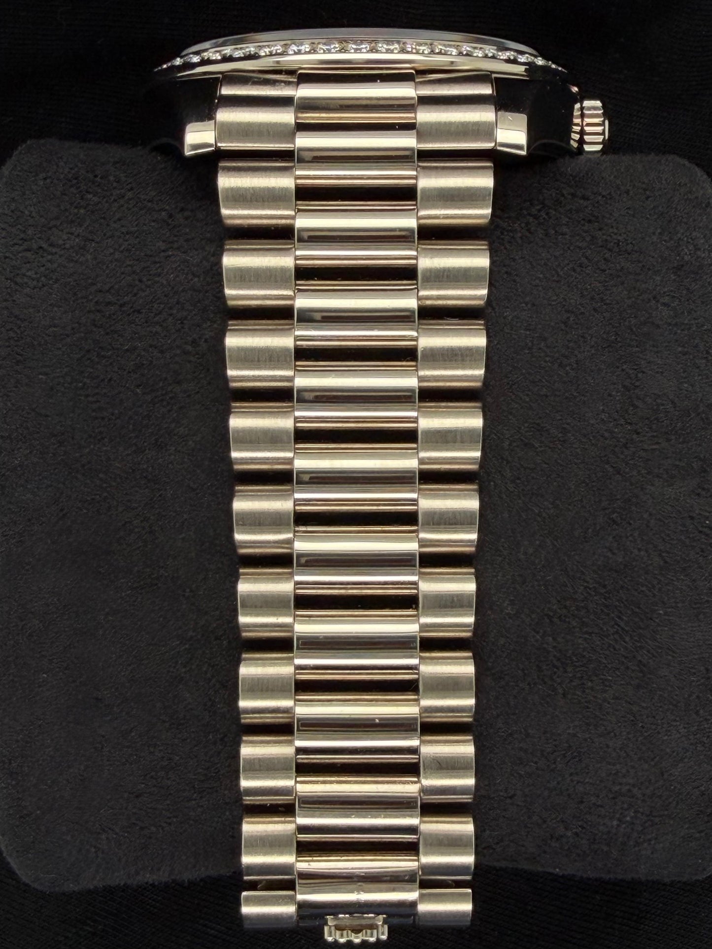 Rolex Day-Date 40 White Gold with Meteorite Diamond Dial and Factory-Set Diamond Bezel 228349RBR | 2021 | 40mm
