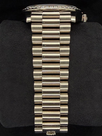 Rolex Day-Date 40 White Gold with Meteorite Diamond Dial and Factory-Set Diamond Bezel 228349RBR | 2021 | 40mm