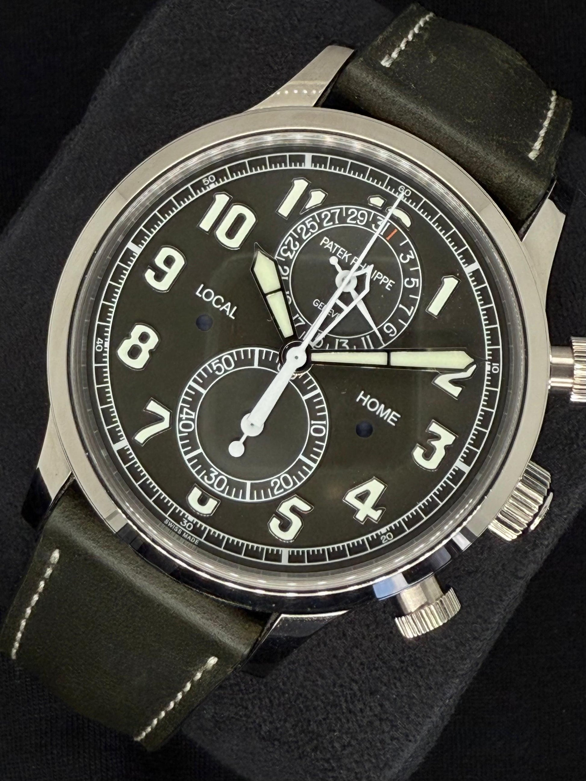 Patek Philippe Calatrava Complications White Gold Green Dial 5924G-010 right