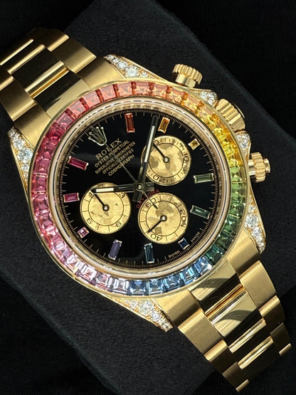 Rolex Daytona “Rainbow” Yellow Gold Black Dial 116598RBOW | 2024 | 40mm