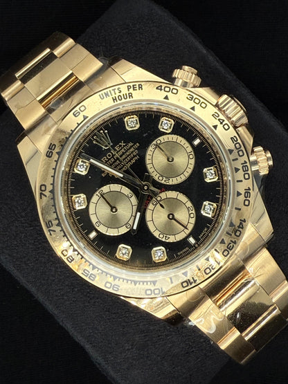 Rolex Cosmograph Daytona Yellow Gold Black Diamond Dial 126508 | 2025 | 40mm
