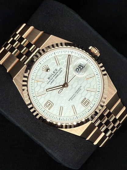 Rolex Land Dweller 40 Rose Gold White Dial Flat Jubilee 127335 | 2026 | 41mm