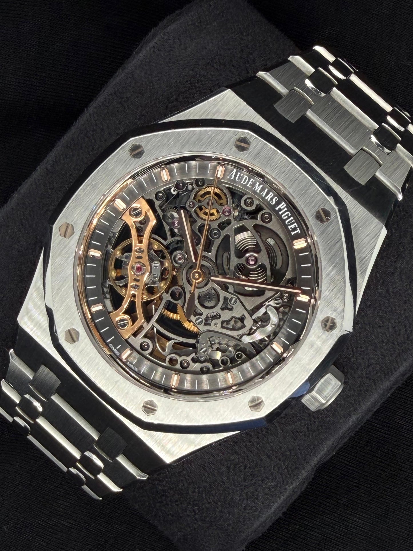 Audemars Piguet Royal Oak Double Balance Wheel Openworked Stainless Steel "Skeleton" 15407ST.OO.1220ST.01 | 2019 | 41mm