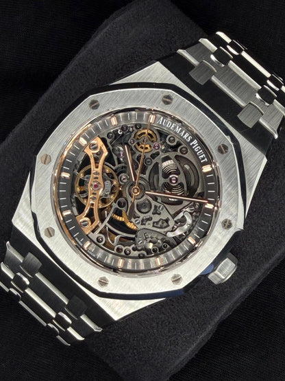 Audemars Piguet Royal Oak Double Balance Wheel Openworked Stainless Steel "Skeleton" 15407ST.OO.1220ST.01 | 2019 | 41mm