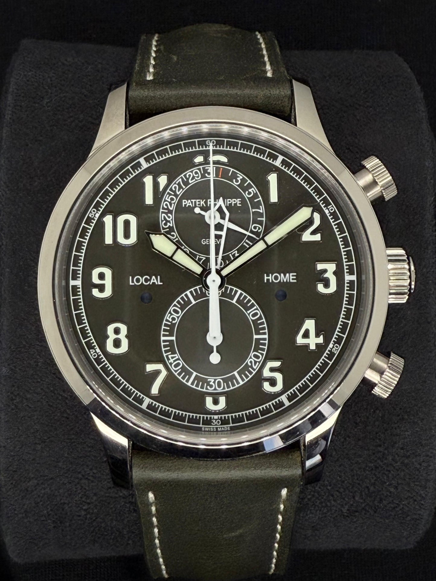 Patek Philippe Calatrava Complications White Gold Green Dial 5924G-010