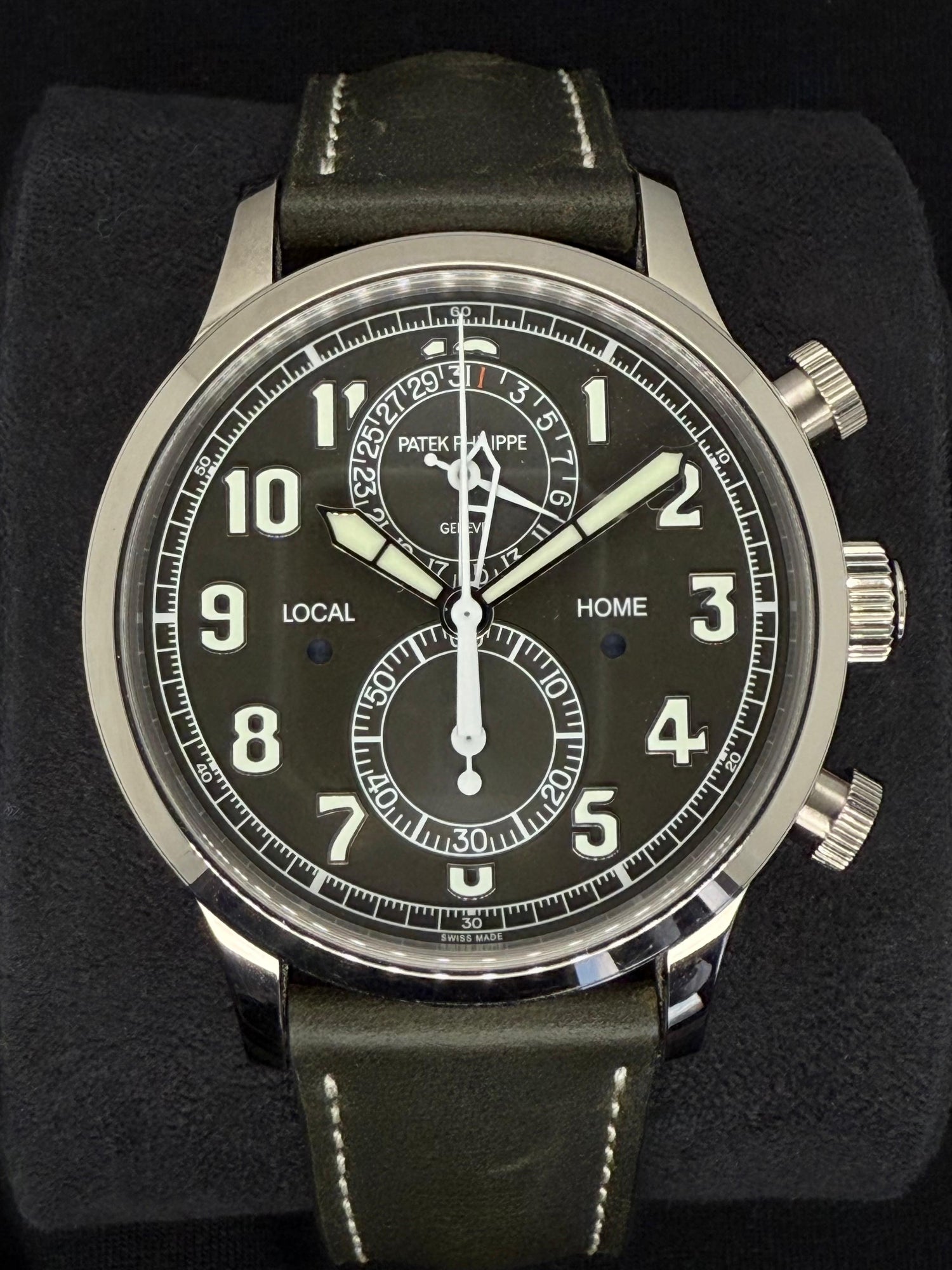 Patek Philippe Calatrava Complications White Gold Green Dial 5924G-010