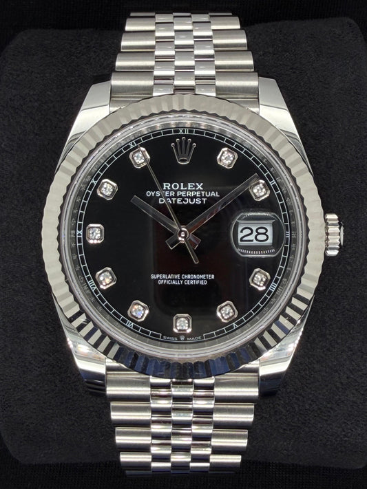Rolex Datejust 41 Black Diamond Dial Jubilee 126334 | 2026 | 41mm