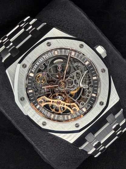 Audemars Piguet Royal Oak Double Balance Wheel Openworked Stainless Steel "Skeleton" 15407ST.OO.1220ST.01 | 2019 | 41mm